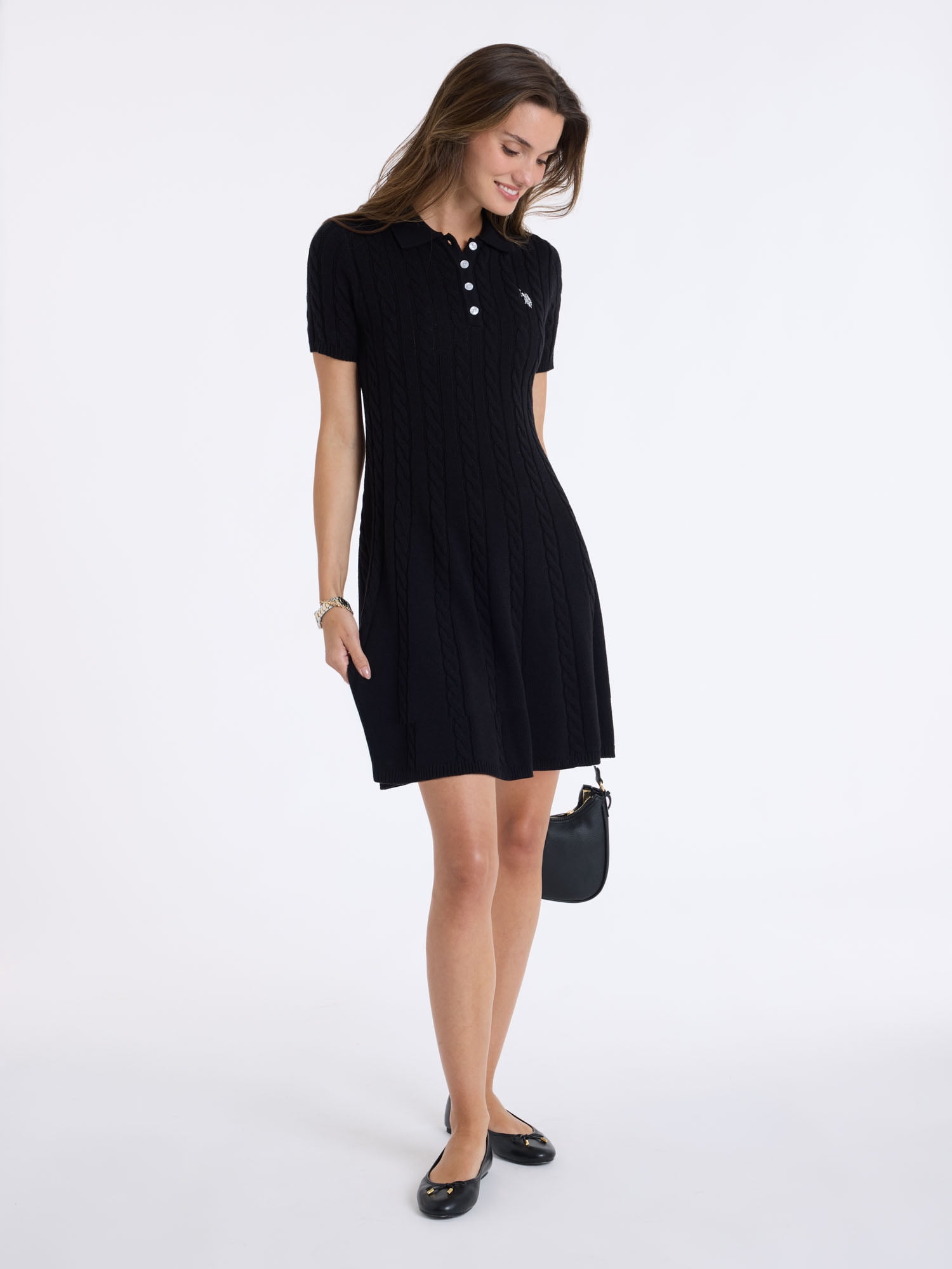 U.S. Polo Assn. Women's Cable Knit Sweater Dress