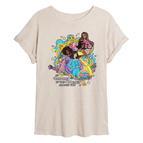 Barbie - 70s Barbies - Juniors Oversized Graphic T-Shirt