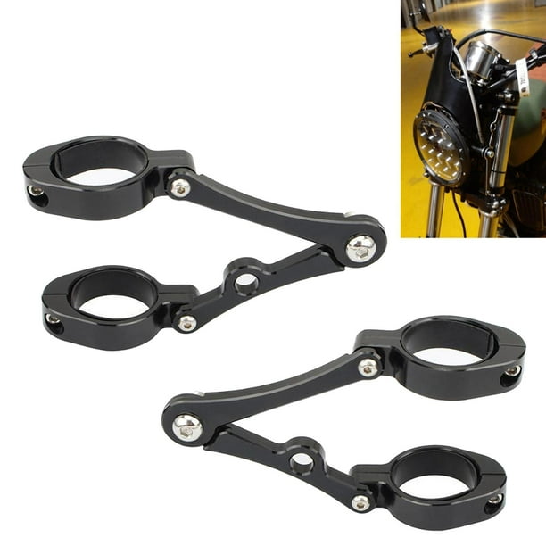 Abrazaderas de Montaje de Soporte de Faro Yotijar Ajuste 39mm-41mm Soporte de Tubo de Horquilla Negro