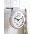 thumbnail image 3 of Reloj de baño colgante con gancho de ventosa, reloj de ducha silencioso impermeable para dormitorio, sala de estar, decorativo, 3 of 5