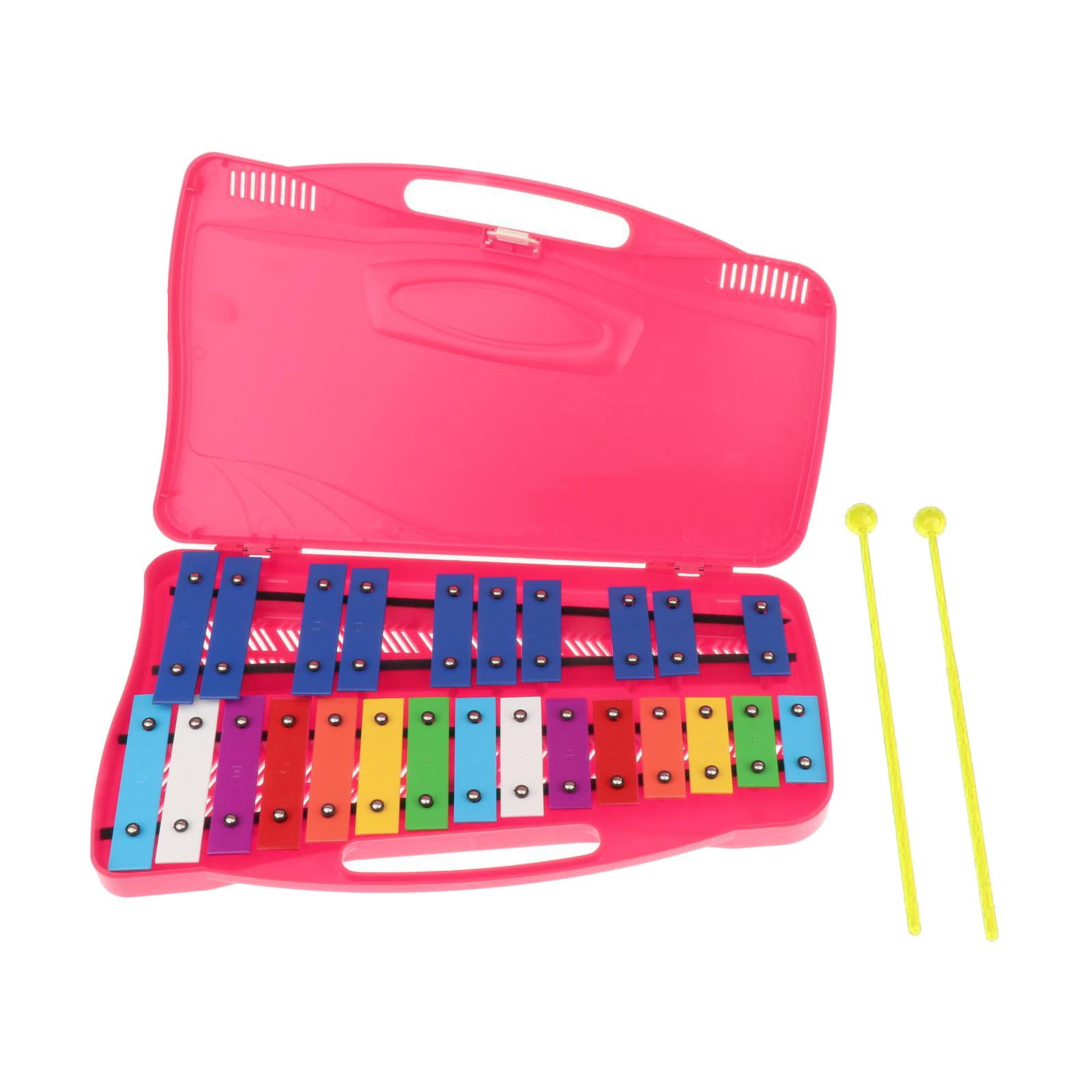 LeeQinersw Professional 25 Note Xylophone for Preschool Children Percussion Pink