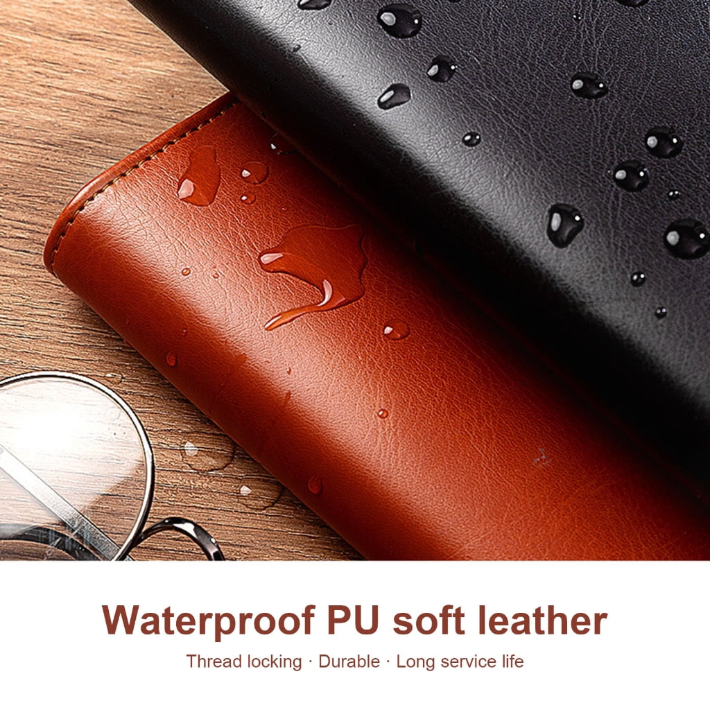 Leather Conference Folder with Clipboard Multiple Pocket Card Holder Pen Slot