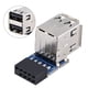 thumbnail image 2 of conectores de placa base USB2.0 de 9 pines/10 pines a 2 adaptadores de puerto USB2.0 A (tipo A), 2 of 5