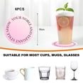 thumbnail image 2 of Juego de 6 posavasos de plástico, posavasos de silicona para mesas de madera, tazas, escritorios, bares, oficinas, antideslizantes, antiadherentes y fáciles de limpiar., 2 of 5
