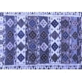 thumbnail image 1 of Ahgly Company Machine Washable Indoor Rectangle Oriental Blue Modern Area Rugs, 5' x 8', 1 of 4