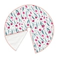 thumbnail image 3 of Salouo Tulips Flowers Christmas Tree Skirt 48" Farmhouse Christmas Decorations Snowman Xmas Tree Skirt Tree Mat for Holiday Party Decor, 3 of 8