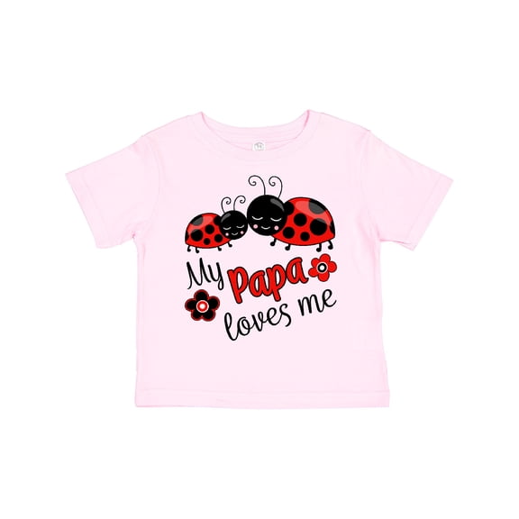 Inktastic My Papa Loves Me with Cute Ladybugs Boys or Girls Toddler T-Shirt