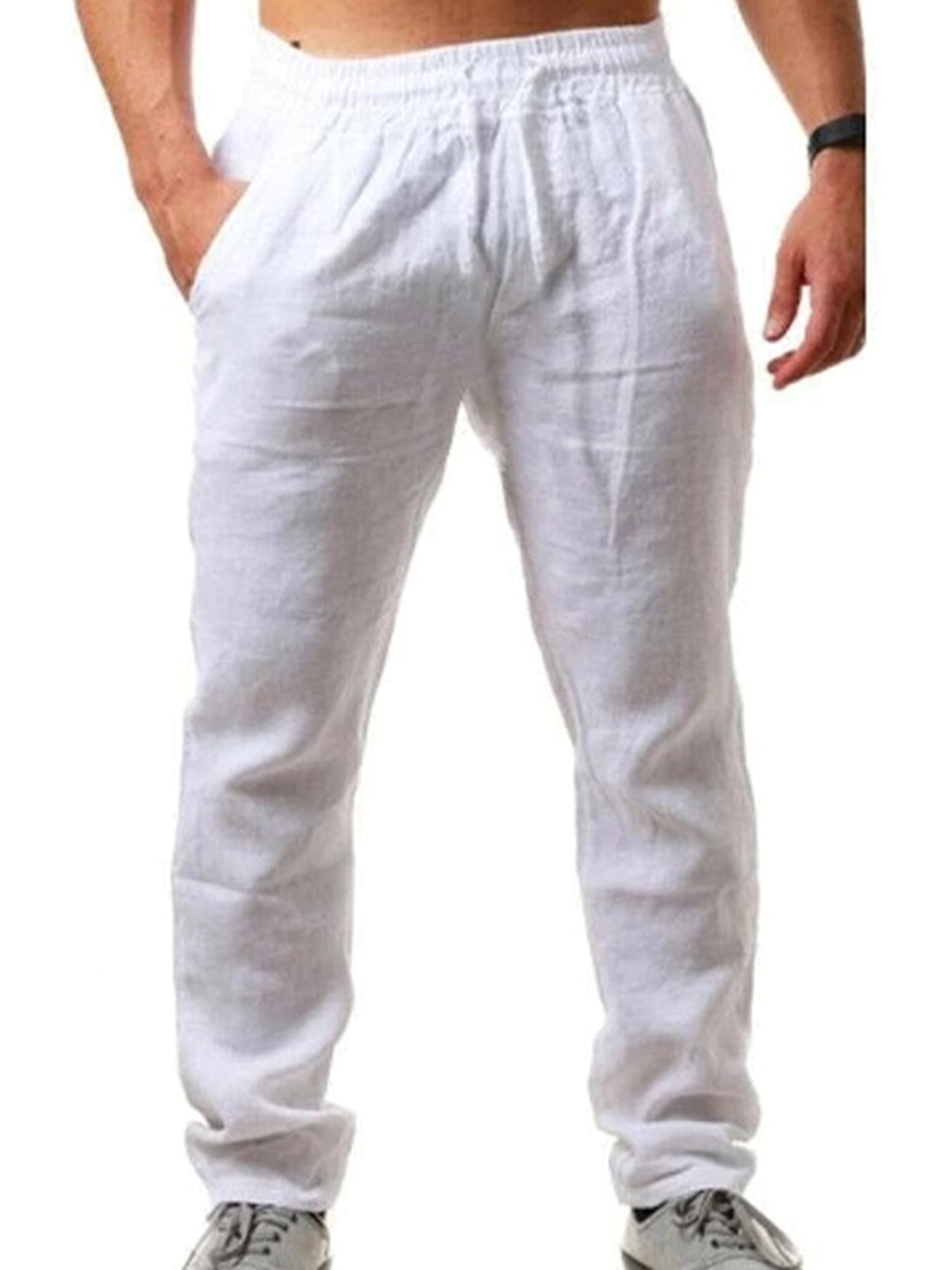 linen joggers mens