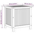 thumbnail image 3 of vidaXL Outdoor Storage Wooden Deck Box with Cushion & Blanket, 3 of 9