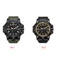 thumbnail image 2 of Hombres 50m Relojes de pulsera impermeables Hombre Niño Deportes Cuarzo Relojes LED clásicos Reloj de pulsera de estudiante Temporizador Eigraketly EL0884-02B, 2 of 2