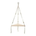 thumbnail image 1 of Estante colgante de macramé, estante de pared de madera con cuerda tejida, organizador de almacenamiento de estante flotante rústico, decoración, 1 of 9