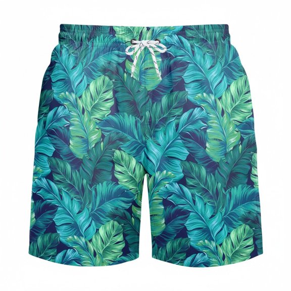 BUWTTED Men's Shorts Casual Hawaiian Print Lightweight Summer Beach Outdoor Walking Comfortable Stretch Elastic Waist Shorts L