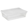 thumbnail image 1 of Sterilite Bac de Rangement Transparent 28 Pintes avec Couvercle Blanc, 1 of 11