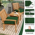 thumbnail image 4 of Kimunuk Outdoor Chair Cushions set of 2, 22" x 22" Zipped Waterproof Outdoor Seat Cushions Couch Pads with Ties for Patio Furniture, Green, 4 of 6