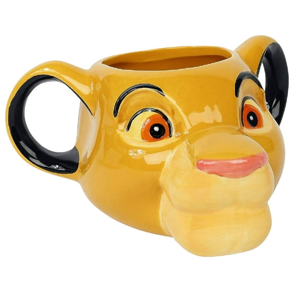 Paladone Simba Tasse en Forme de Roi Lion / Tasse en Céramique Surdimensionnée pour Café Thé / Façon Unique et Super Amusante de Boire Votre Boisson Préférée 500 Millilitres Multicolore