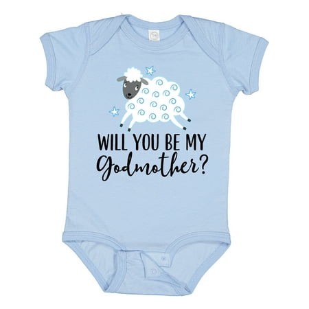 

Inktastic Will You Be My Godmother Proposal Gift Baby Boy Bodysuit