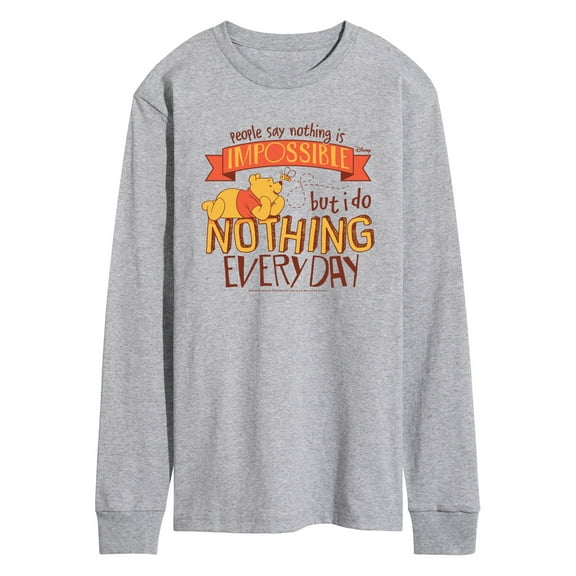 Winnie The Pooh - Nothing Is Impossible - Men's Long Sleeve Graphic T-Shirt