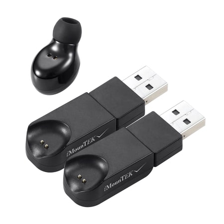 UPC: 0616043304038 | imountek mini wireless bluetooth stereo earbuds w/ 2 usb chargers. hands free calling  3d sound  built-in mic headphone earphones