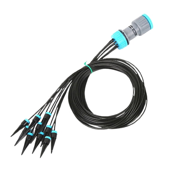 OIUR Drip Irrigation Kit 10 Dripping Head Plant Watering System Automatic Drip Irrigation Device for Garden Lawn Potted Plants Succulents Flowers