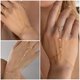 thumbnail image 5 of Set de pulseras 17 MILE chapadas en oro de 14K, ajustables, 3 piezas, 5 of 9