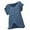 Blue, variant on Lolmot Summer Tops for Women Loose Back Hollow Out Lace Short Sleeve Patchwork T-shirt Casual Crew Neck Tee Solid Color Shirt Blouse Tops