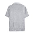 thumbnail image 5 of Tisuna Mens Sequin Shirts Short Sleeve Button Down Fashion Summer T-Shirts Mens Classic Collared Casual Shirts For Festival Party White Size Xs, 5 of 5