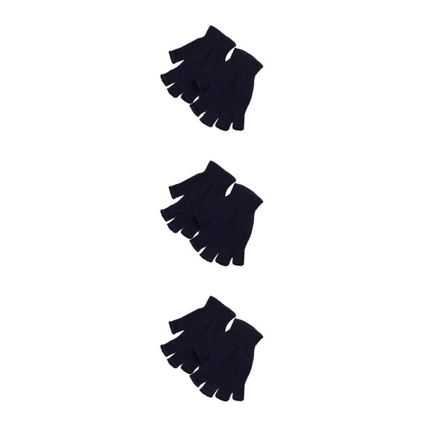 Bewildely 1 par de guantes sin dedos Dispositivos deportivos Artículos para el hogar Clima frío negro Type1 NO1 Bewildely CBP204980