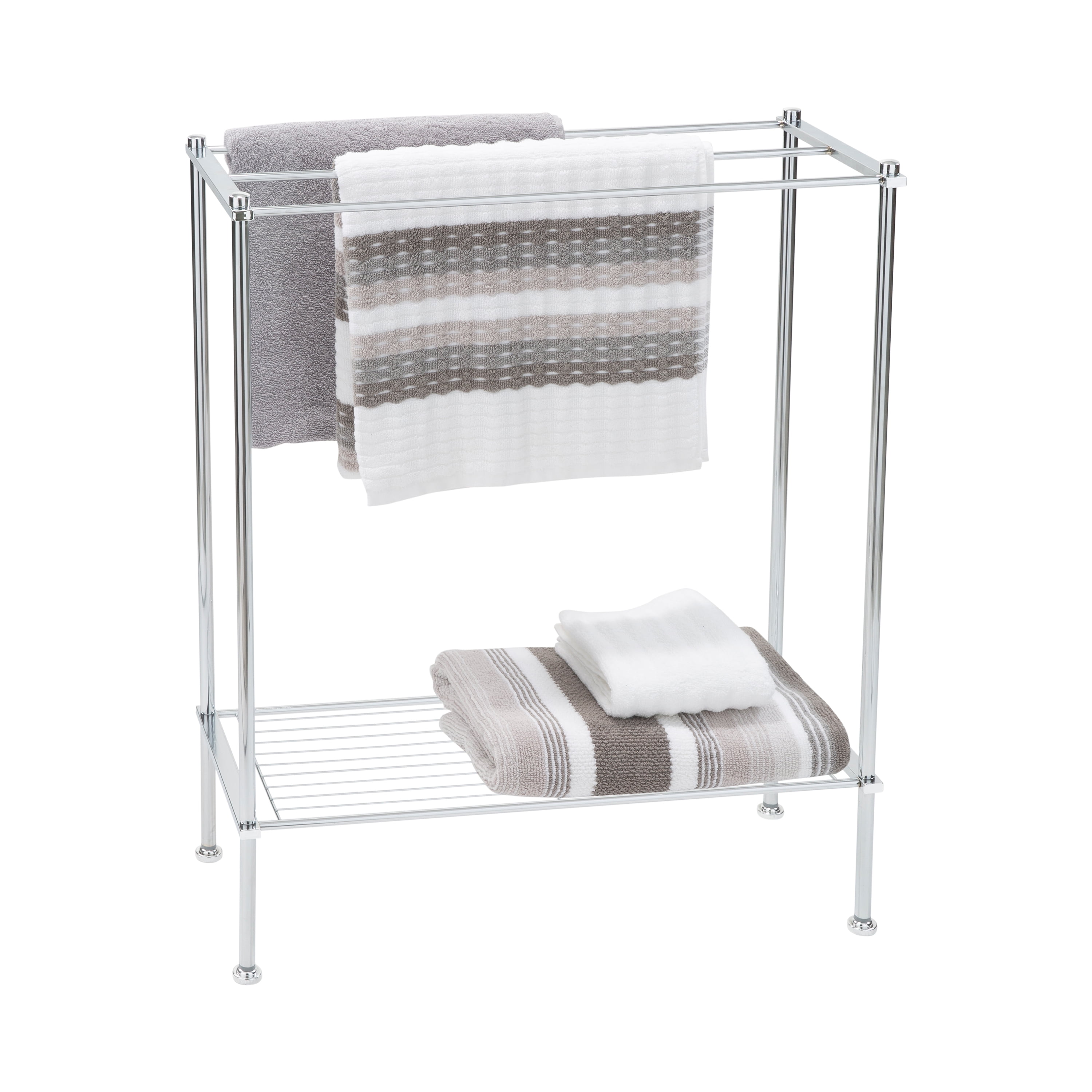 Organize It All Freestanding Metal Towel Rack in Chrome Walmart