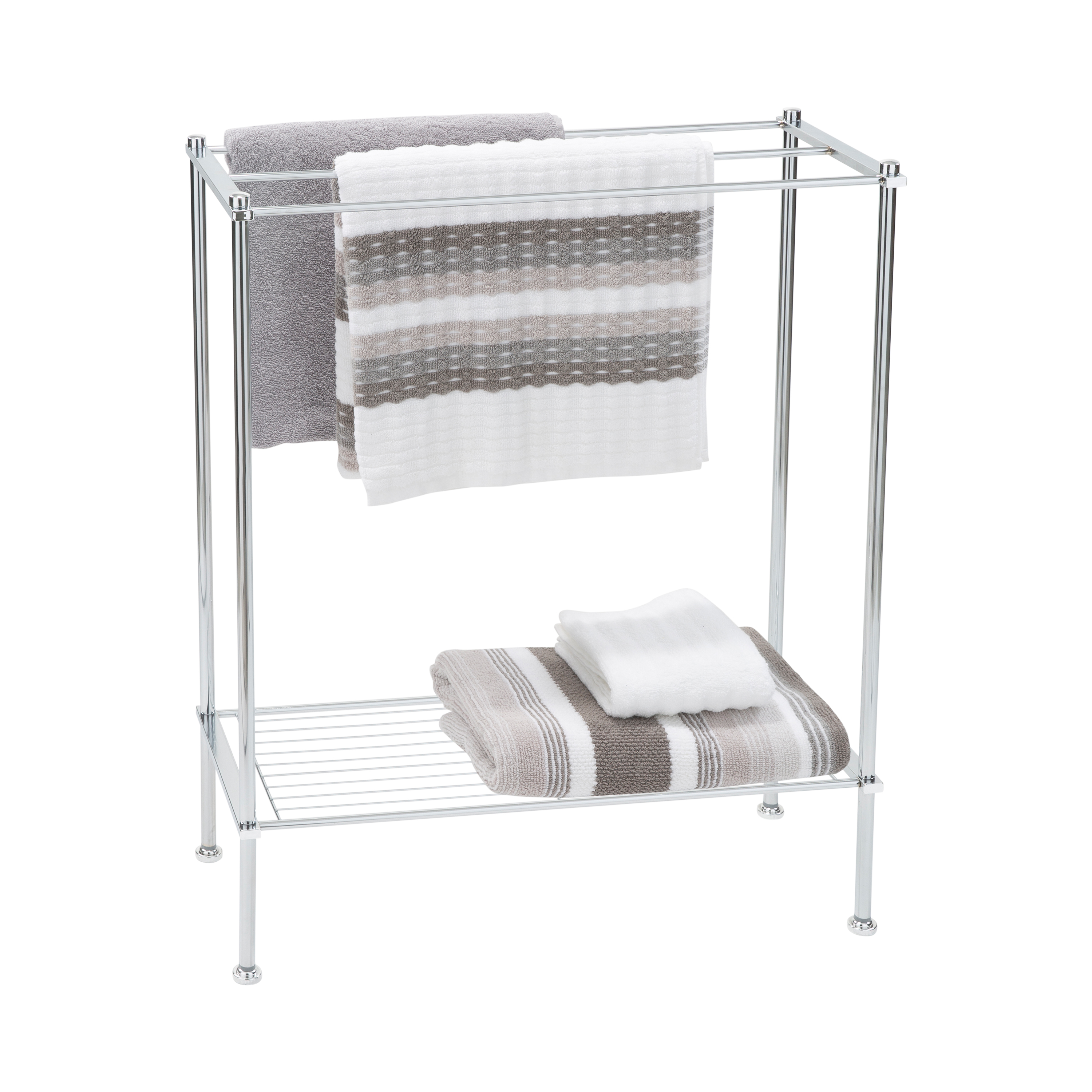 Organize It All Freestanding Metal Towel Rack in Chrome - image 4 of 7