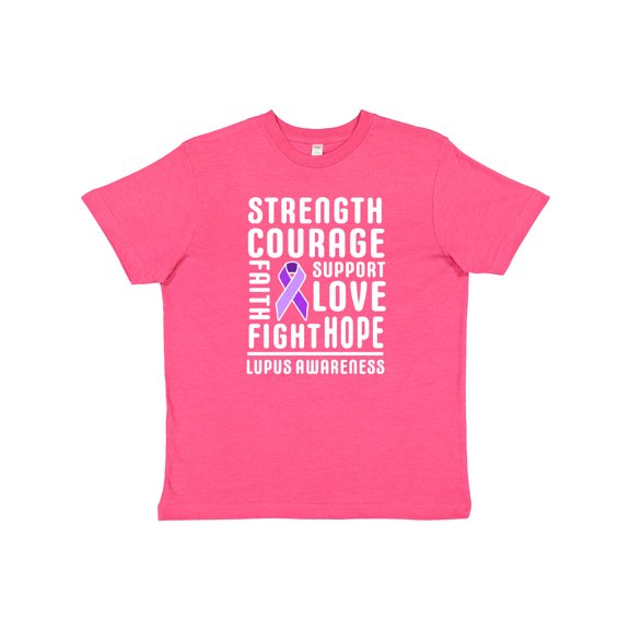 Inktastic Lupus Awareness Strength Support Courage Youth T-Shirt