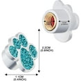 thumbnail image 2 of Valve Cap, Stylish Crystal Paw Tire Dust Cap, Auto Parts Lake blue, 2 of 7