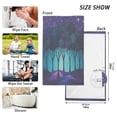 thumbnail image 6 of Yayeee 100% Cotton Hand Towels for Bathroom 16" x 28" Soft Absorbent Kitchen Towel, Purple Moonlight Forest, 6 of 7