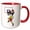 Red/White, variant on 3drose, Funny Boston Terrier Playing Basketball and Slam Dunking Ball, 15oz Mug