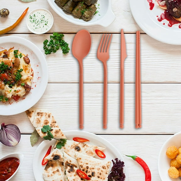 CQCYD under $5 Wheat Straw Cutlery Set, Wheat Straw Cutlery Set, Camping Picnic Utensils Set, Reusable Travel Tableware,KidsEco Friendly Utensils, Outdoor Disposable Free Utensils