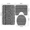 thumbnail image 3 of Black Geometric Diamond Triangle Pattern Bathroom Rugs Sets 3 Piece,Toilet Cover Set,Absorbent Non Slip Bathroom Mats Sets with U-Shaped Contour Rug Toilet Rug Set, 3 of 5