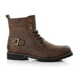 thumbnail image 2 of Polar Fox Fabian MPX808006F Mens Fur Lined Leather Cap-Toe Winter Boots, in Brown, Men's Size 6.5, 2 of 9