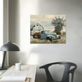 thumbnail image 4 of ARISTURING Farmhouse Old Truck Canvas Wall Art, Old Barn Pictures Wall Art, Country Vintage Pickup Truck Canvas Prints, Blue Truck With White Petunias Art Prints for Country Farmhouse Decor, 4 of 6