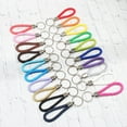 thumbnail image 3 of Key Chain Leather Rope PU Braided Rope School Bag Bus Card Set Water Cup Car Key Chain Ring Accessories Small Gift Lanyard - Silvery, 3 of 6