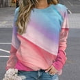 thumbnail image 2 of Colorful Marble Pattern Womens Oversized Sweatshirts Hoodies Crewneck Casual Tops Comfy FallWinter Clothes 2024, 2 of 7