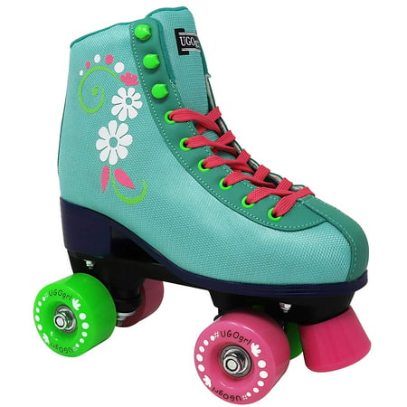 Lenexa uGOgrl Roller Skates for Girls - Kids Quad Roller Skate - Indoor, Outdoor, Derby Children's Skate - Rollerskates Made for Kids - Great Youth Skate for