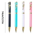 thumbnail image 3 of Retractable Metal Ballpoint Pen, Rose Flower Design Smooth Writing Pen for Business & Office, 3 of 5