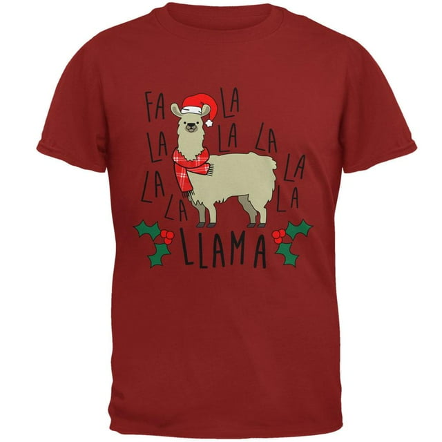 T-shirt pour Homme Noël Fa la Llama