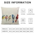 thumbnail image 5 of JRXY  Watercolor Birds Decorative Pillow Covers Lovely Birds Rest on Wire Cushion Cover Spring Home Decor Throw Pillowcase  White, 5 of 5