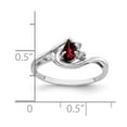 thumbnail image 2 of Primal Gold 14 Karat White Gold 5x3mm Pear Garnet and VS Diamond Ring, 2 of 3