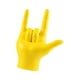 thumbnail image 3 of Love You Finger Gesture Estatua Estatuilla Rock Escultura de mano Obra de arte coleccionable Amarillo Zulema estatua escultura, 3 of 8