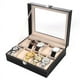 thumbnail image 2 of Caja de reloj de cuero sintético de 2, 3, 6, 10, 12, 20 y 24 bits, caja de almacenamiento para relojes, 2 of 4