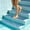 Blue, variant on 5Pack Outdoor Anti Slip Stair Treads ,6" X 32" Waterproof Rubber Grip Tape for Outdoor Stairs, Pool, Garden and Deck, Barefoot-Friendly Non Slip Step Strips,Brown