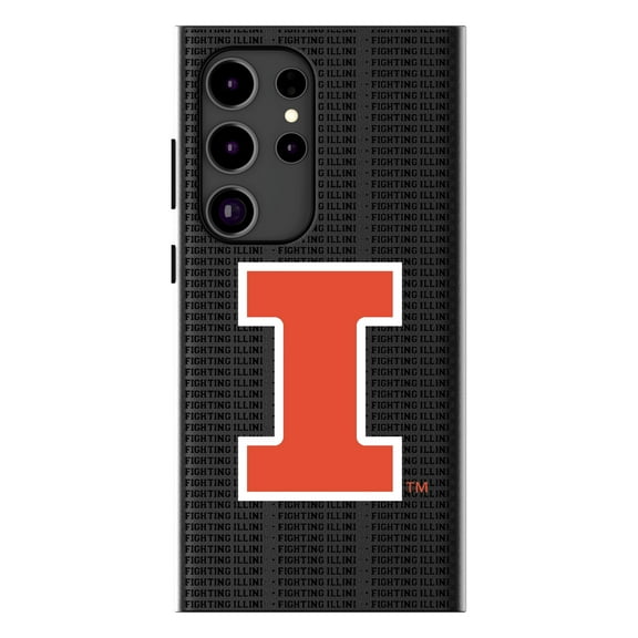 Keyscaper Illinois Fighting Illini Text Backdrop Galaxy Magnetic Bump Case