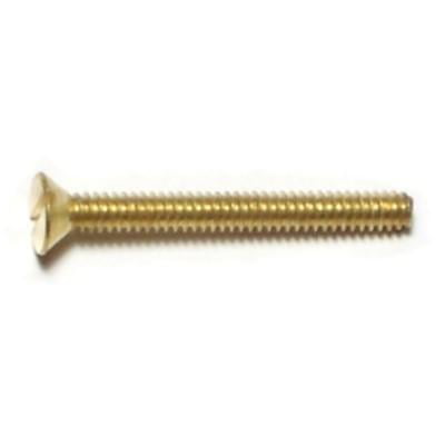 

#4-40 x 3/4 Brass Slotted Flat Head Machine Screws MSFB-135 (42 pcs.)