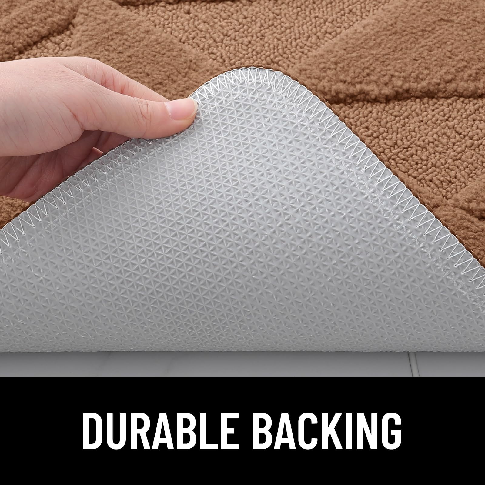 Buganda Indoor Doormats, Absorbent Trapper Dirt Door Mats, Non Slip Low Profile Inside Doormats for Entryway, 20x32, Brown
